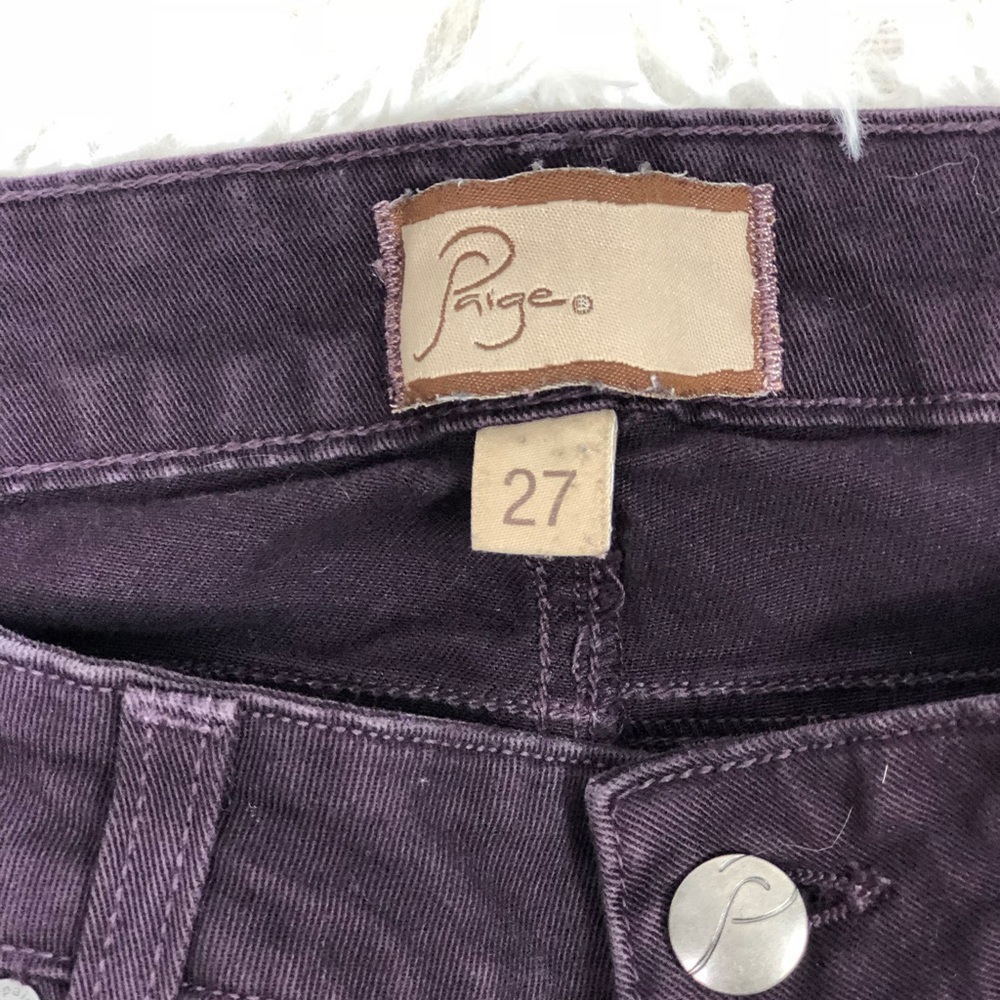 Paige Peg Skinny Dark Purple Jeans - Picture 6 of 8